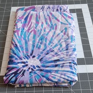 2.5 yards sheer fabric purple and blue